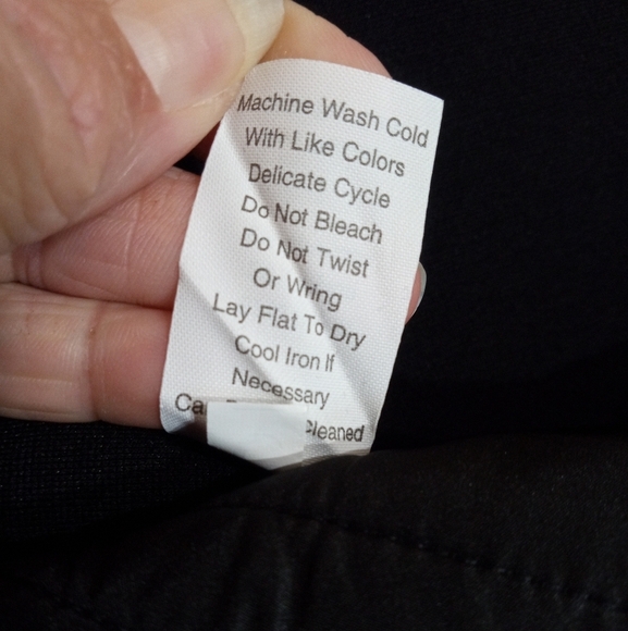 Cabi black boot cut career pant with back zip entry faux pockets women size 10L - Picture 11 of 11